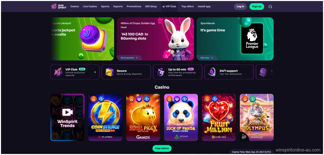 WinSpirit Online Casino Australia Real Money Guide 2026